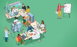 Workplace diversity - Illustration for a Finnish OT magazine spread