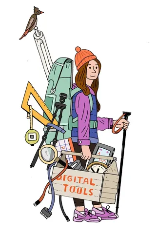 Illustration for editorial use depicting technological resources