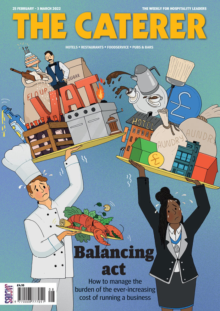 Maxim Usik illustrates The Caterer's hospitality cover