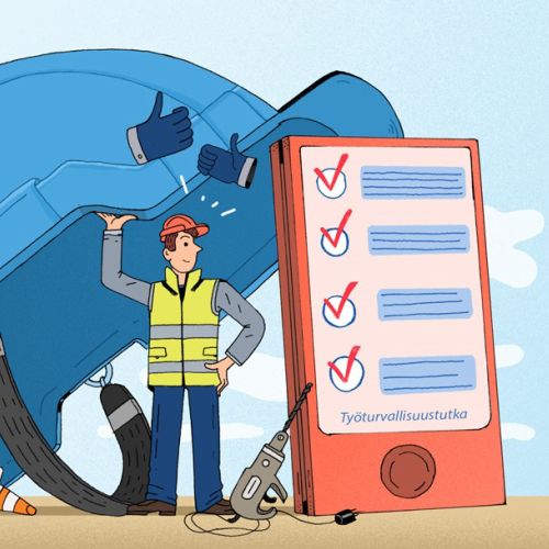 Editorial illustration of "Application for Tracking Job Security"