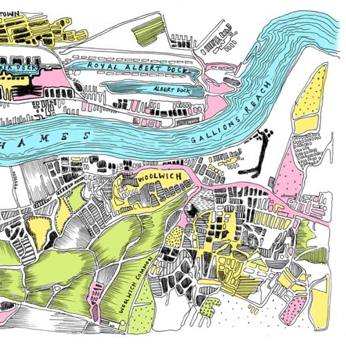 River flow direction illustration by May van Millingen