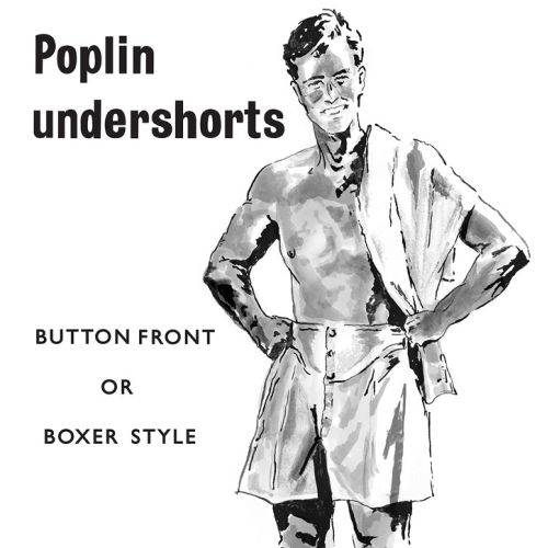 Poplin undershorts - illustration by May van Millingen