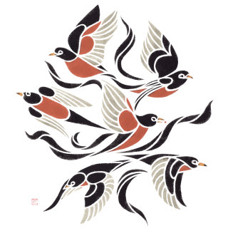 Commission de la National Audubon Society pour créer l&#39;American Robin Flock