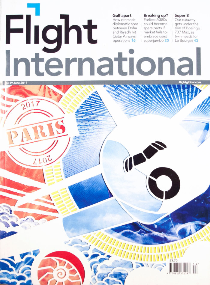 Ilustración de portada de revista Flight International