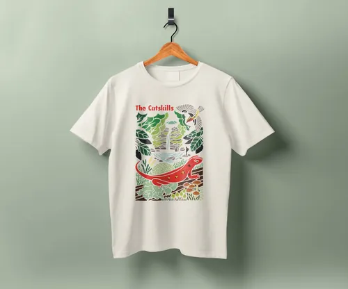 T-shirt with colorful ecological design of Platte Clove Preserve