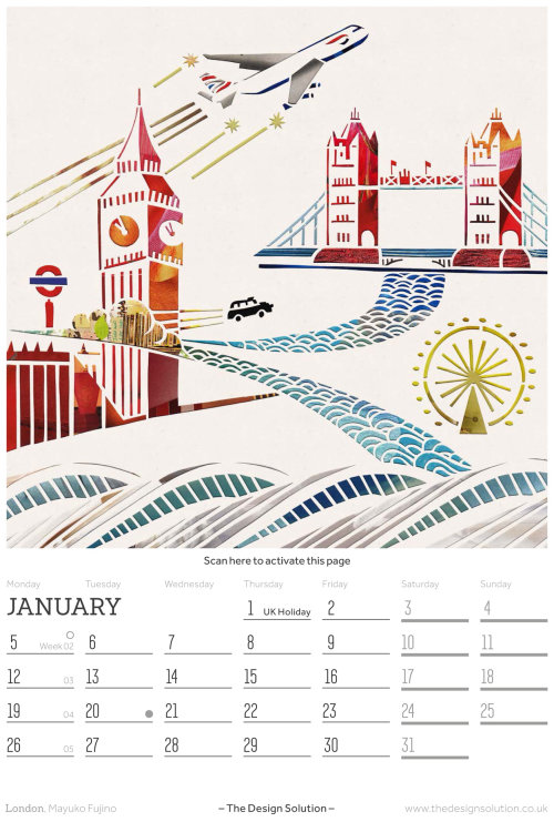 London bridge illustration by Mayuko Fujino
