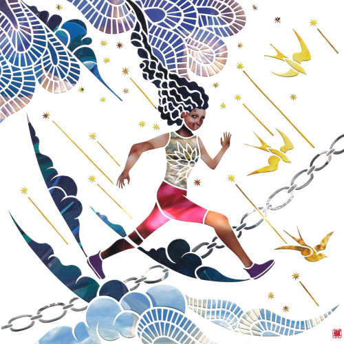 Girl illustration by Mayuko Fujino