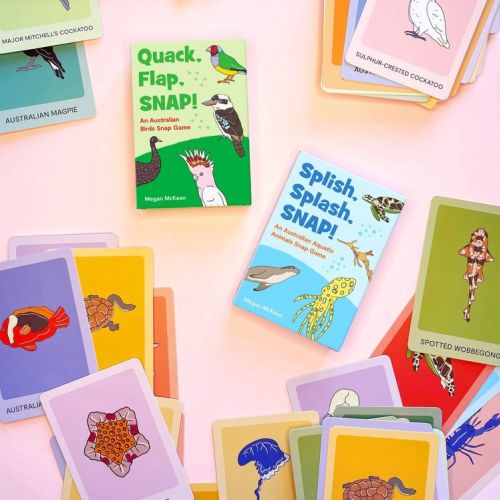 Illustrated game cards by Megan McKean for Thames & Hudson