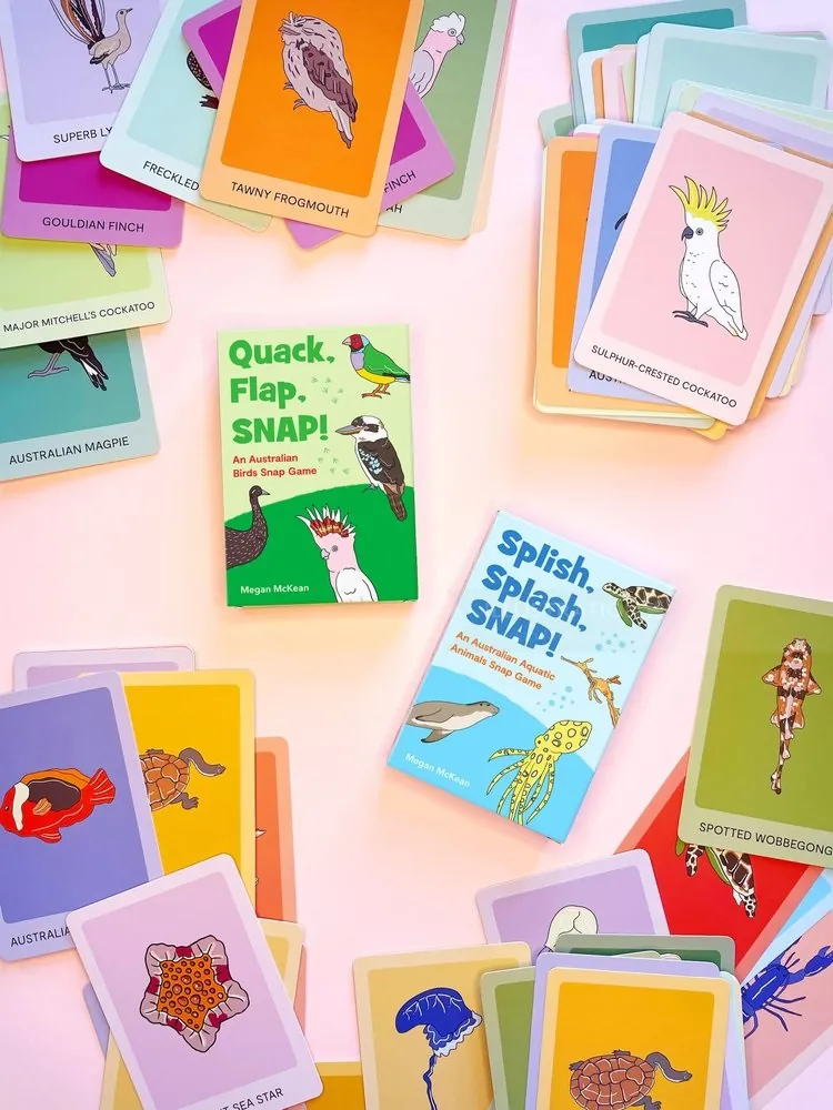 Illustrated game cards by Megan McKean for Thames & Hudson