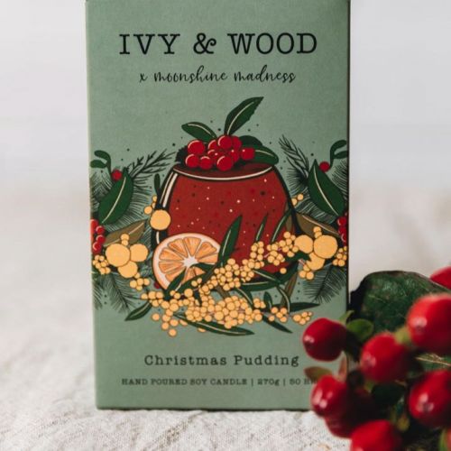 Ivy & Wood christmas pudding product design
