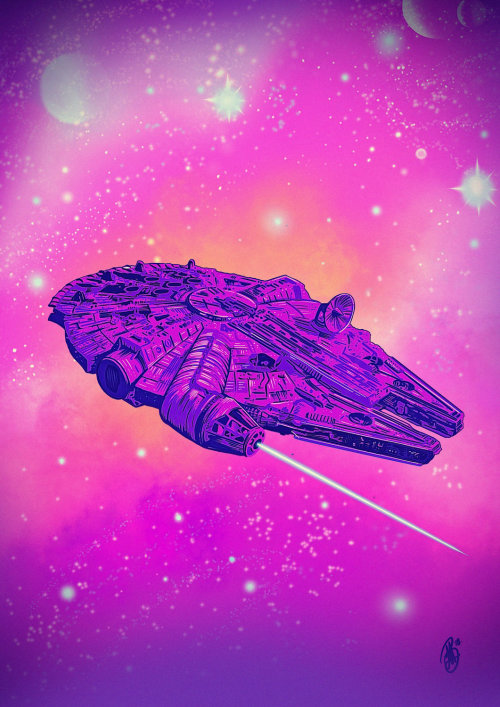 Graphic art of Star Wars Spaceship