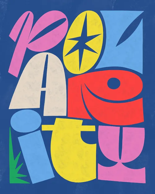 Colorful quirky hand-lettering artwork by Mel Cerri