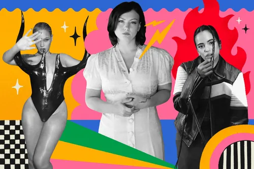 Collage of three diverse women with colorful background by Mel Cerri