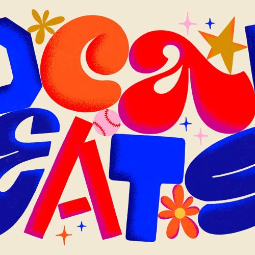 Bold colorful lettering illustration for Pepsi local eats by Mel Cerri