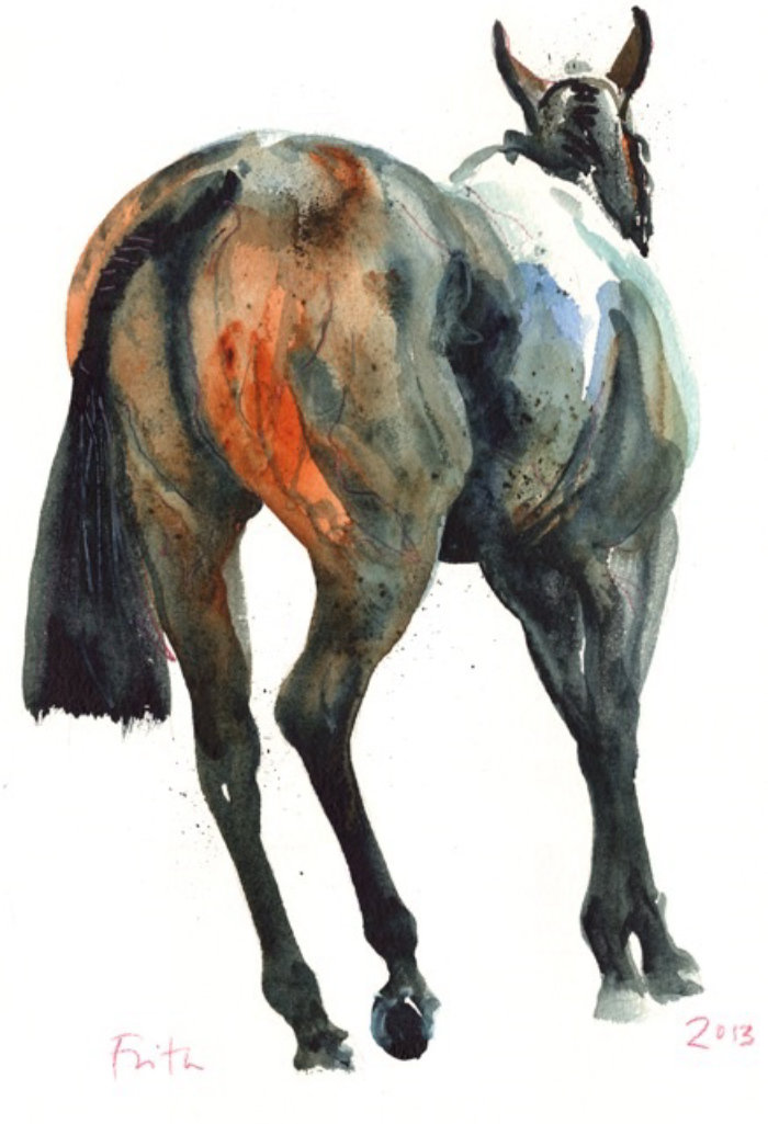 Stallion animal oil painting 