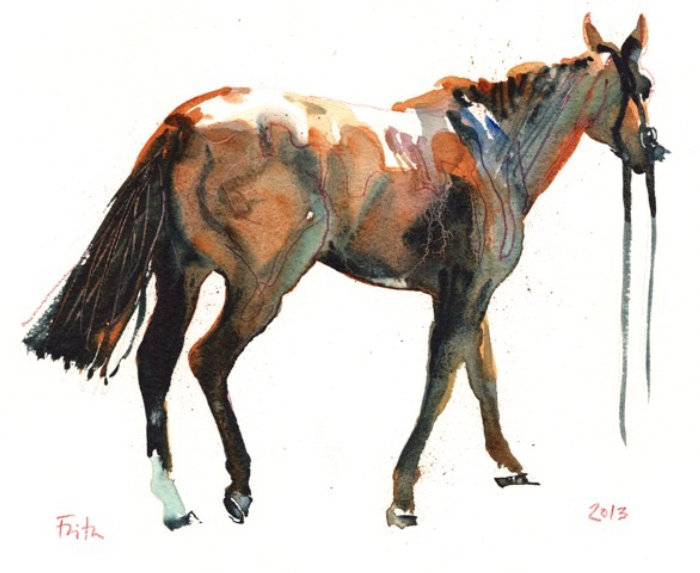Peinture animalière cheval