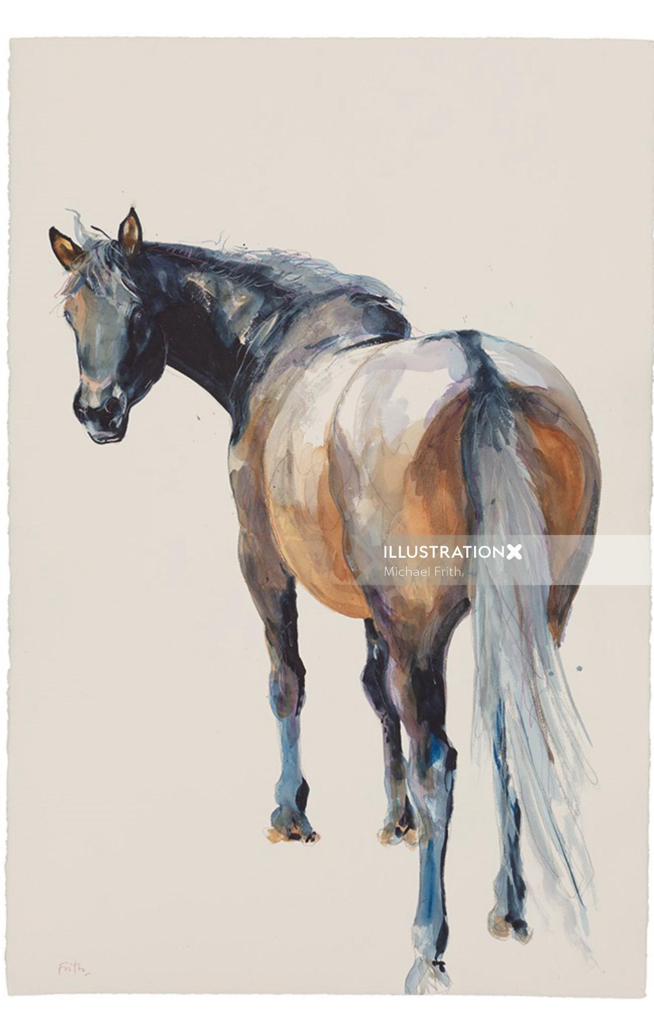 Oil painting of horse 