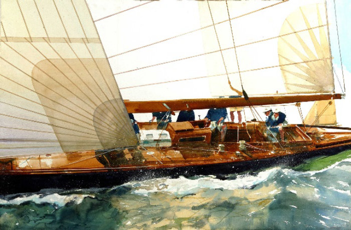 Bateau sur l&#39;océan peinture peinture à l&#39;huile