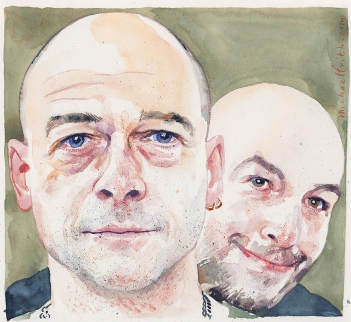 Watercolour Illustration of Chapman Brothers