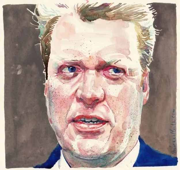 Man watercolor portrait art