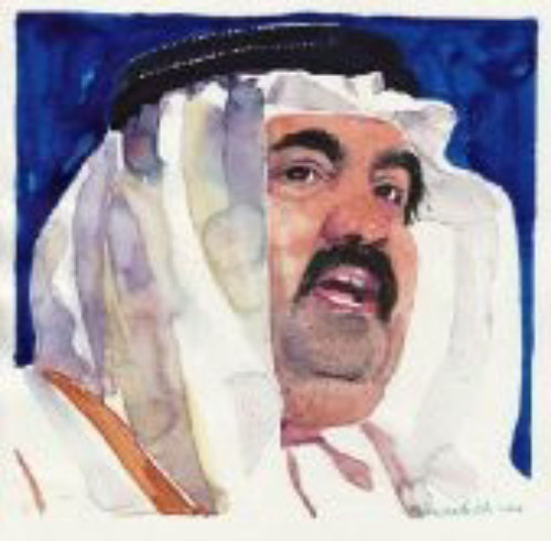 Arab Sheikh portrait art by Michael Frith 