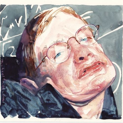 Stephen Hawking Portrait By Michael Frith