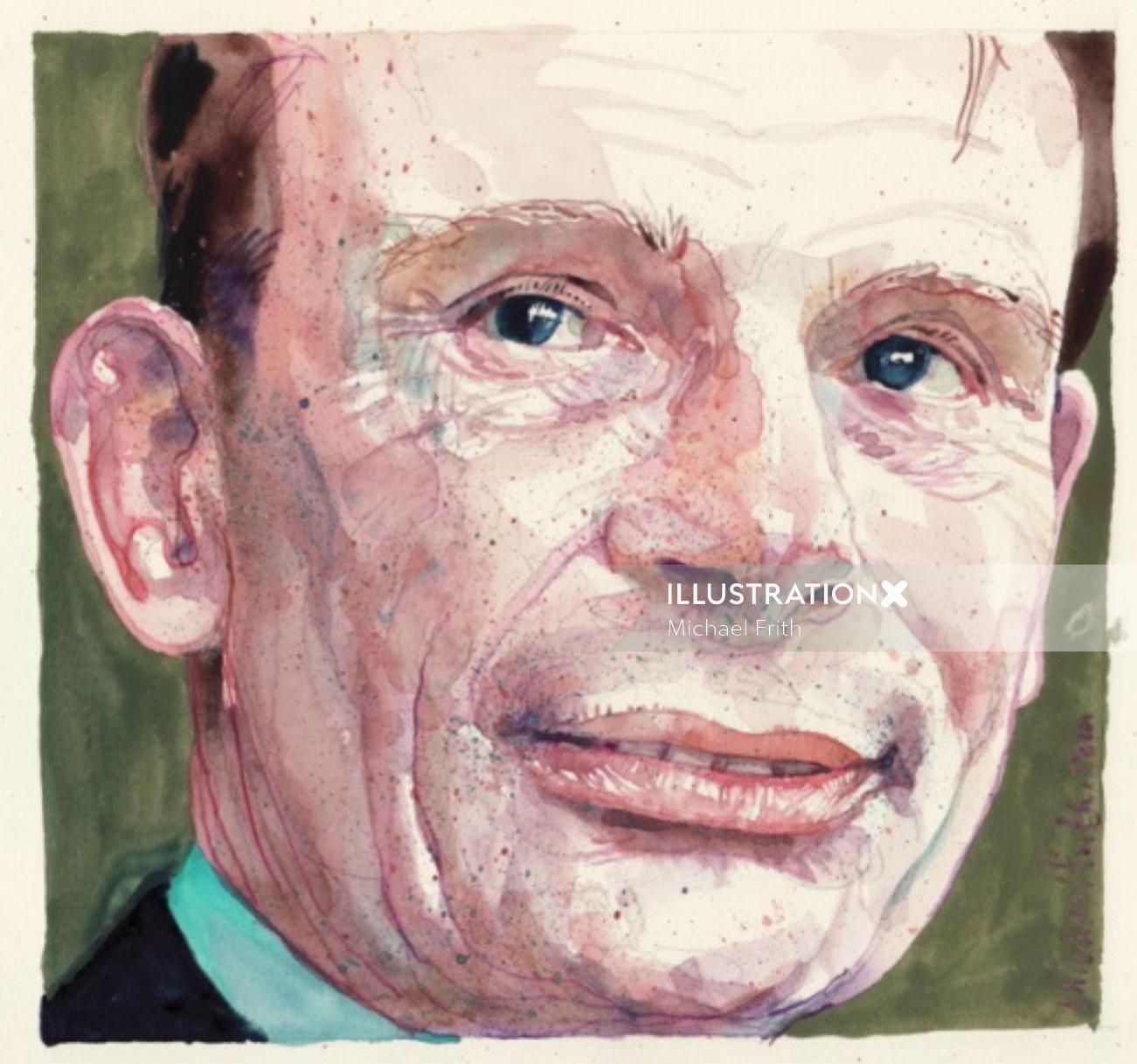 Andrew Marr Portrait By Michael Frith Illustrator