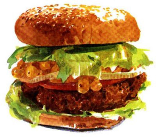 Mc Grill汉堡|食物和饮料的插图