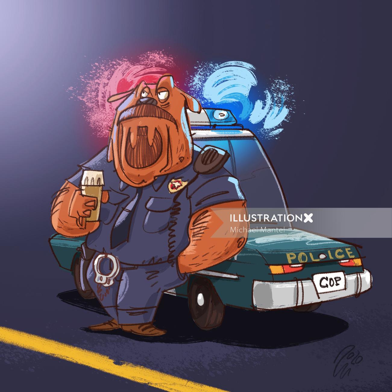 Cartoon &amp; Humour Policier Brody Brown