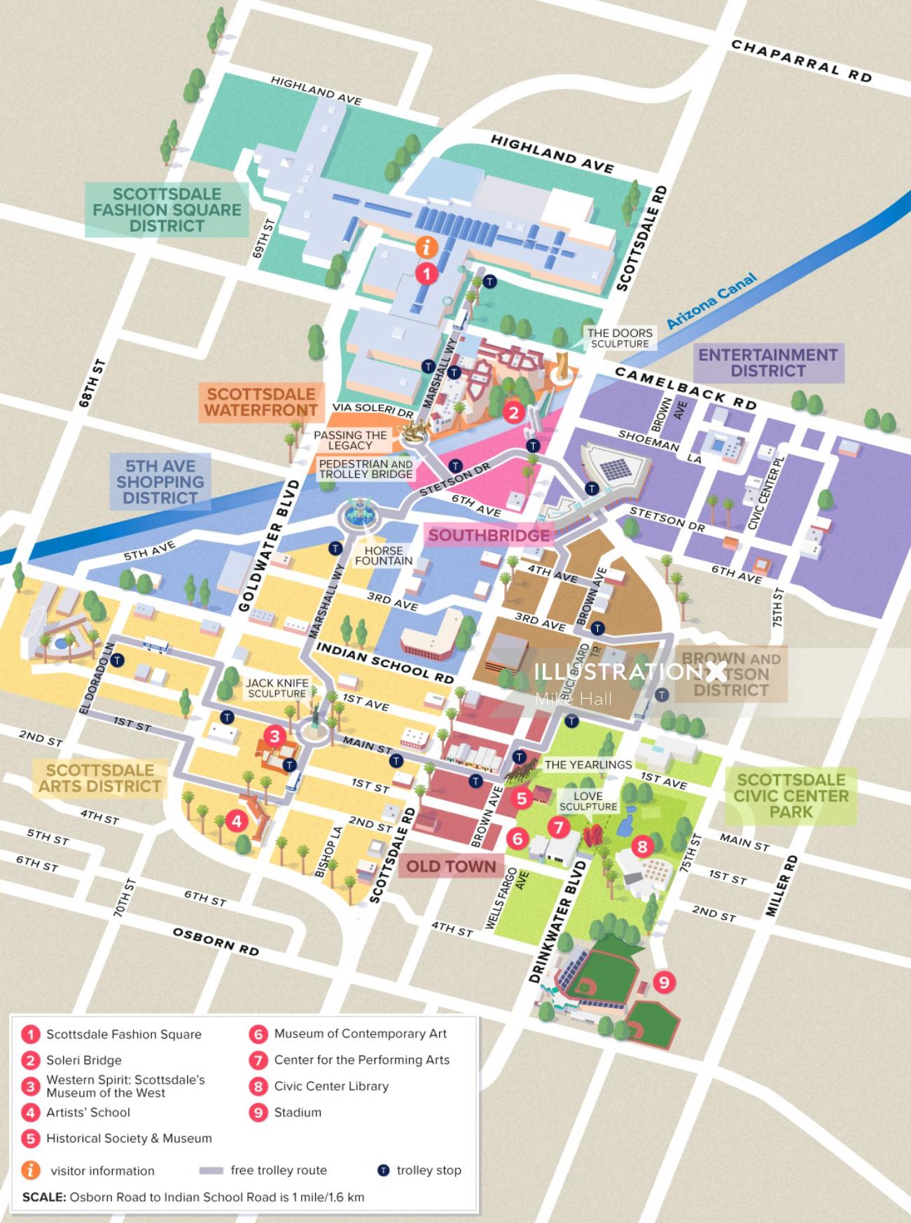 Printable Map Of Scottsdale Az Printable World Holiday