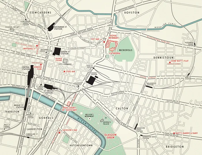 Map of Glasgow by Mike Hall