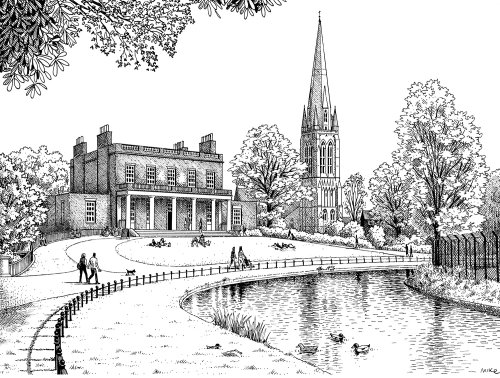 Clissold Park, Londres carte illustrée