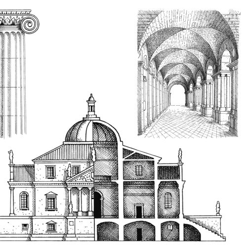 Palladian architectural designs by Mike Hall