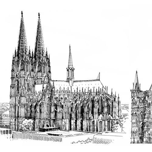 Cologne cathedral - Architectural illustration