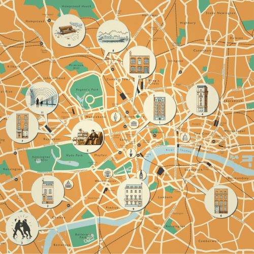 Detailed map of london locations