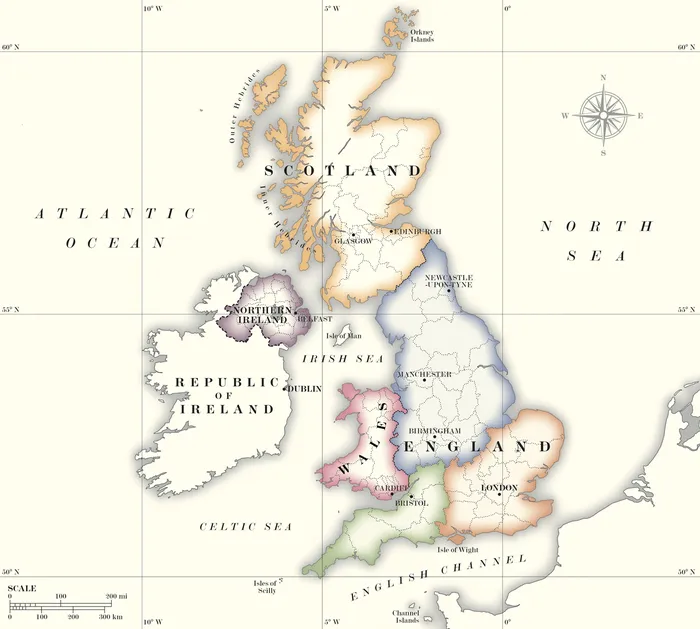 Map design of United Kingdom 