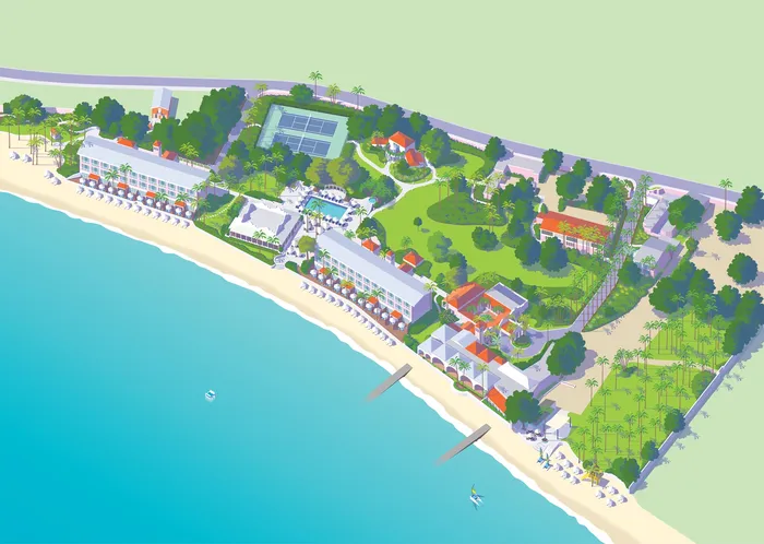 Mapa de localização do resort Fairmont Royal Pavilion em Barbados