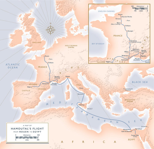 Carte de l&#39;Europe médiévale pour &#39;The Convert&#39;