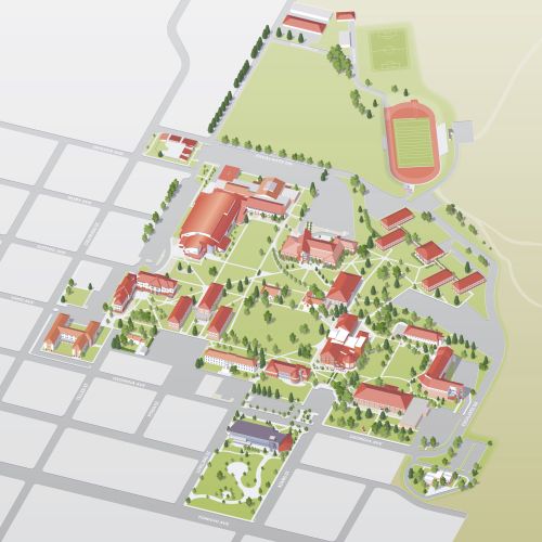 Example of a Campus Map for Western Colorado University