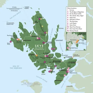 Map illustration of THE ISLE OF SKYE for children's book