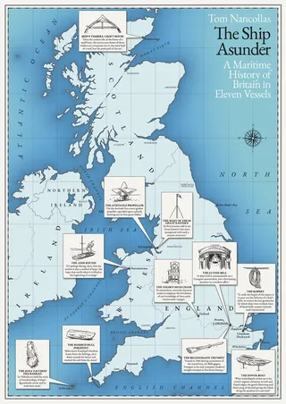 A map of Britain's Maritime History in Eleven Vessels