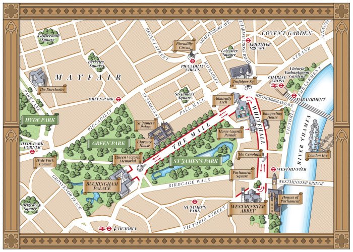 Mapas callejeros de Mayfair por Mike Hall