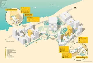 Ilustração do mapa de Embassy Gardens, Londres