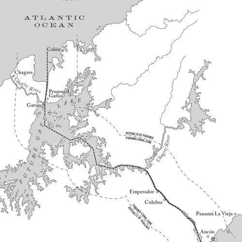 Geographic map of the Panama Canal region