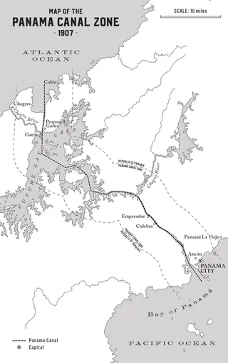 Geographic map of the Panama Canal region