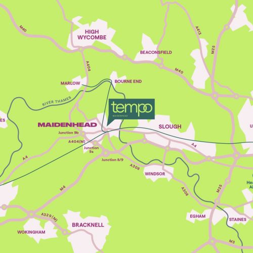 Illustration of places and locations in Tempo Maidenhead