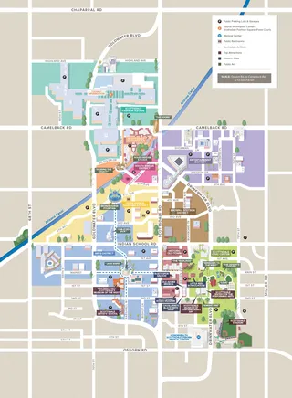 Mapa em estilo vetorial de E Osborn Rd, Arizona, EUA