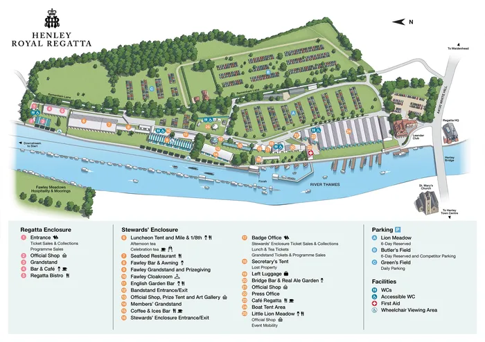 Trabalho informativo do mapa da Henley Royal Regatta