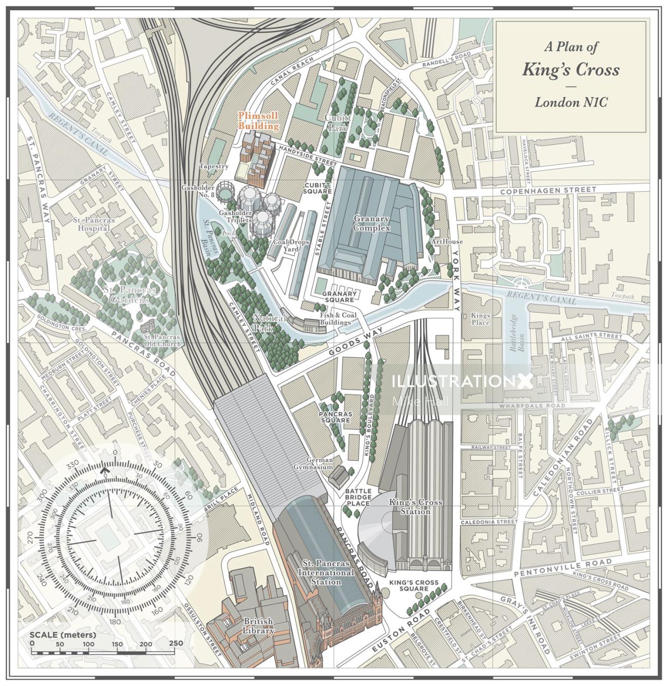 Mike Hall Map And Architectural Illustrator London