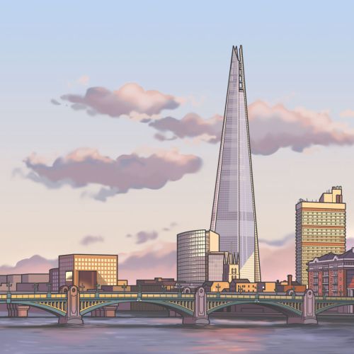 Graphic design of The Shard